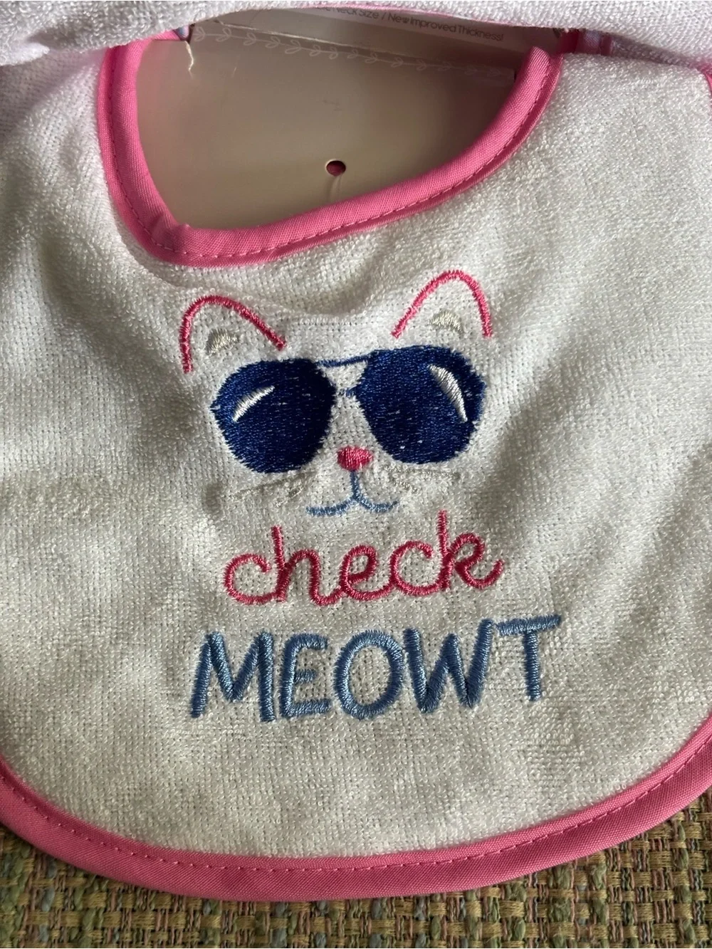 Baby Girl Bib and Washcloth Bundle